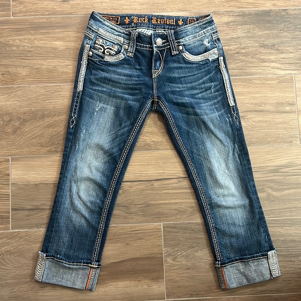 Rock Revival size 25 denim Capri